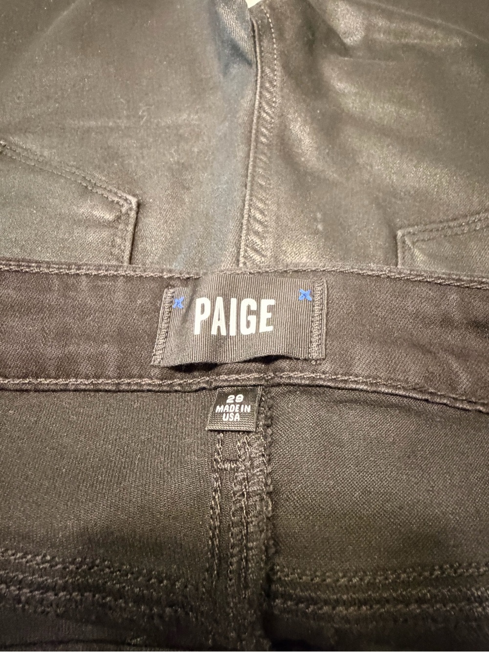PAIGE High Rise Edgemont Skinny Stretch Jeans in Black Size 29 - Picture 7 of 8